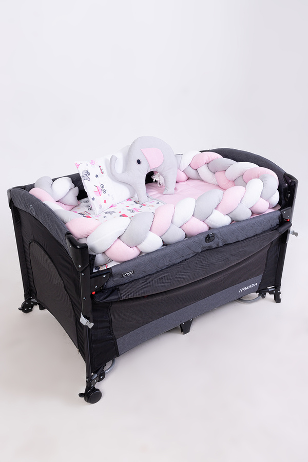 Cozibo Örgülü Park Beşik Uyku Seti Ahşap Örgülü Beşik Seti Tüm Beşiklere Uygun 70x110 70x120 70x130 60x120