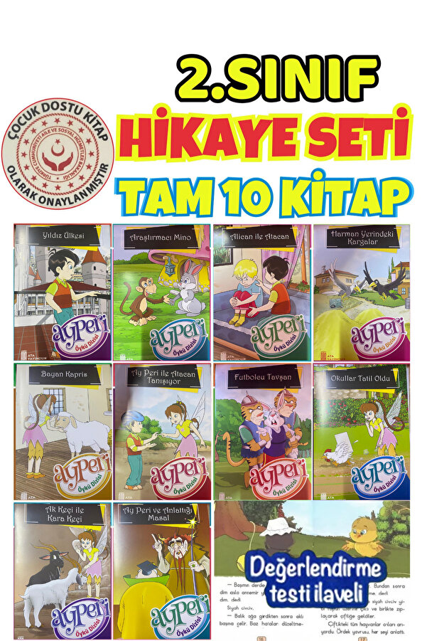 Ata Yayıncılık 2.sınıf Öğrencilerinin Zevkle Okuyacağı 10'lu Hikaye Kitabı Seti