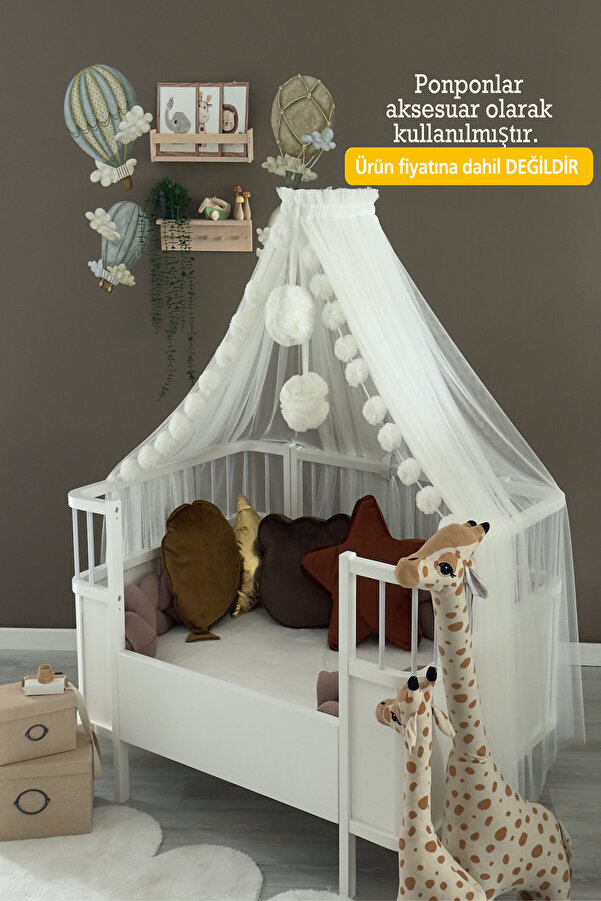 Miniden Beyaz Aparatlı Beşik Cibinliği