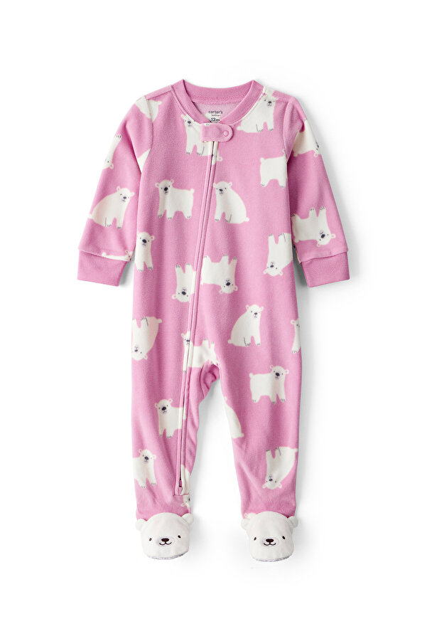 Carter's Kız Bebek Kırmızı Polar Tulum