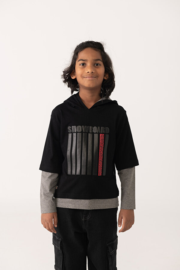 Boboli Erkek Çocuk Kabartma Baskılı Sweatshirt
