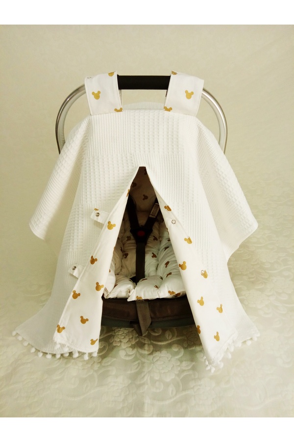 Wenaris % 100 pamuk Puset örtüsü 1 parça (puset minderi dahil değildir)