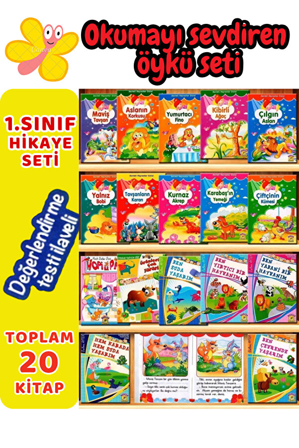 GÖNÜL YAYINCILIK 1. Sınıflar Için Okumayı Sevdiren Okuma Anlama Seti 20 Hikaye