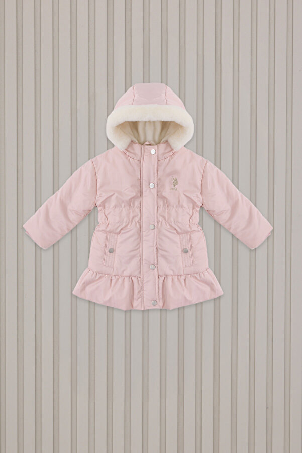 U.S. Polo Assn. Kız Bebek Pembe Bebek Mont