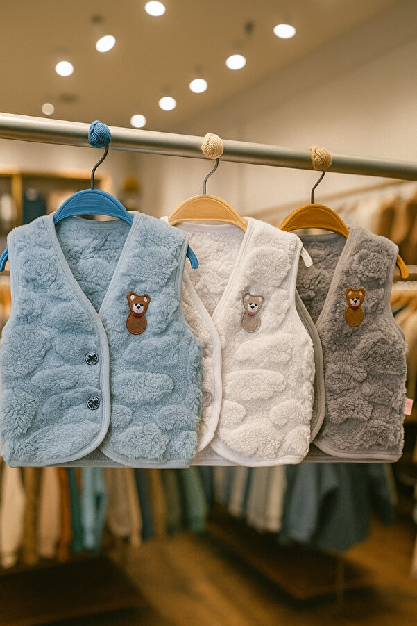 canmana kids&baby Bebek Peluş Yelek 3'LÜ