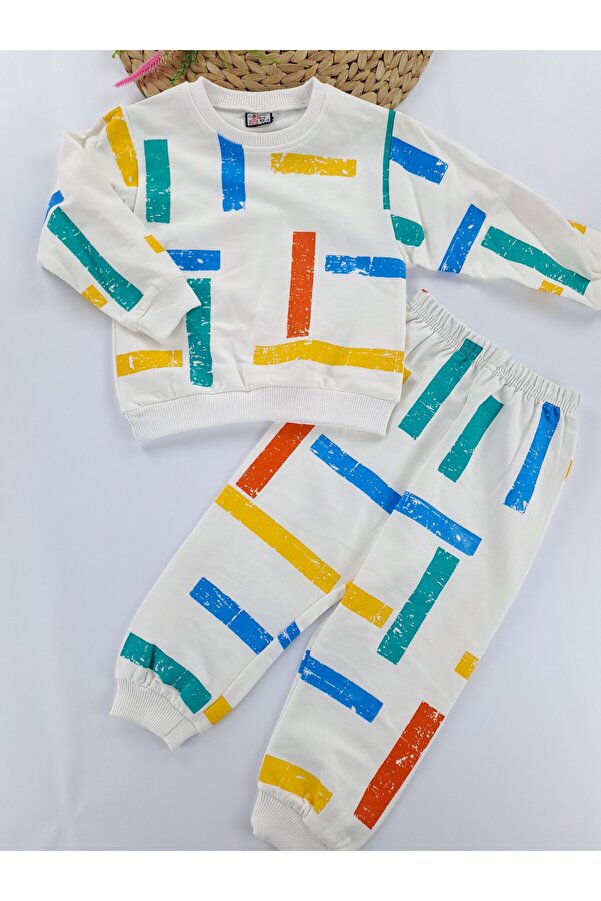 Butik Erkek Çocuk Pijama Takımı İkili Takım İkili Pijama Takımı İki İplik Şardonsuz