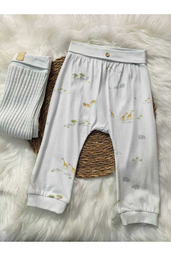 mayakids BEBEK CARAMEL BEBE HAYVAN DESENLİ PATİKSİZ PENYE 2'Lİ ALT