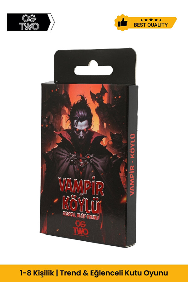 OGTWO Vampir Köylü Özel Kutulu Eğlenceli Grup Oyunu - Vampiri Bulabilecek Misin? - Parti Kutu Oyun