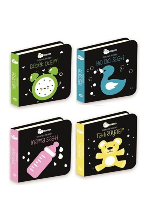 Beta Kids Akıllı Bebek Kontrast Renkler 4 Kitap Set