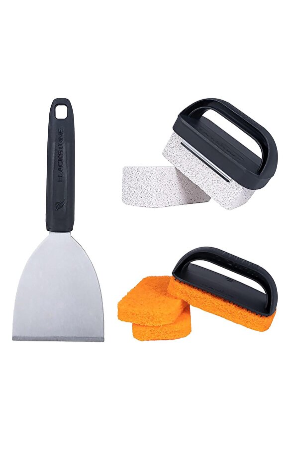 Hype Store Blackstone 5463 Temizleme Alet Seti (8 Adet) Barbekü Izgarası Düz Üst İç/Dış Mekan Aksesuarları-1 Pa