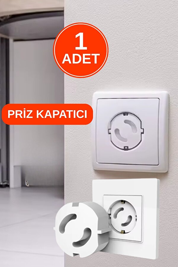 QesQin Priz Kapağı | Bebek ve Çocuk Güvenlik Koruma Kilitli Priz Kapatıcı | Elektrik Çarpma Önleyici 1 adet