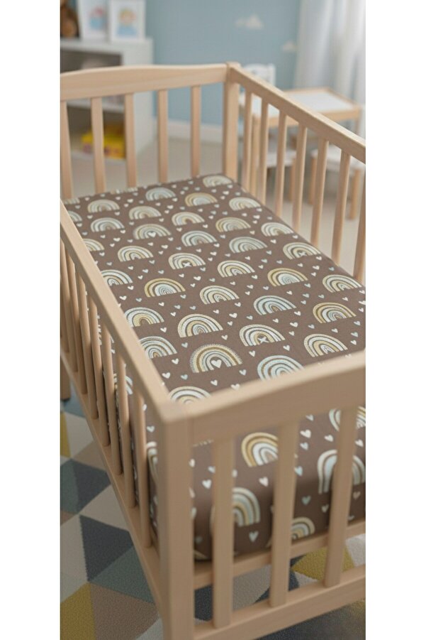 ENHA BABY Eco Serisi Lastikli Bebek Çarşafı,beşik Ve Park Yatak Çarşafı(70X110X5) Cm Ve (60X120X10) Cm