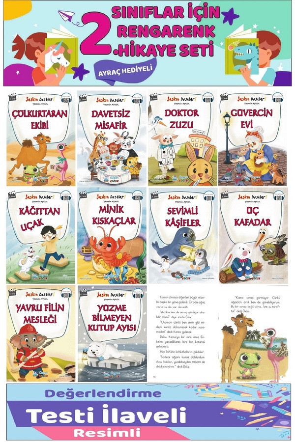 Üçgen Yayıncılık 2.Sınıf Şaşkın Dostlar Hikaye Seti (32 Sayfa) - 10 Kitap