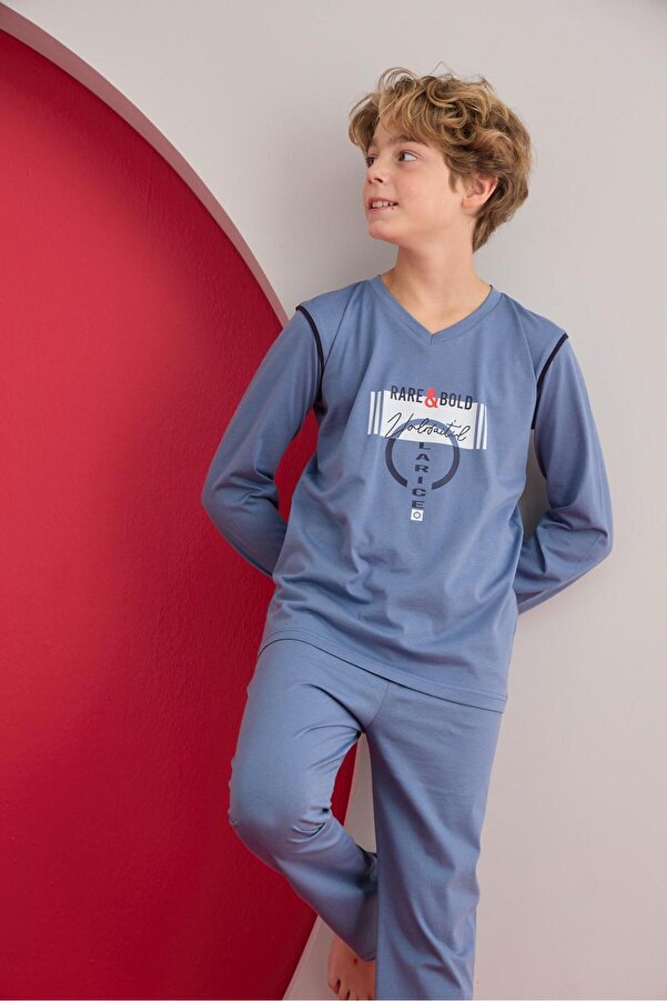 LARİCE KİDS ERKEK ÇOCUK UZUN KOL PİJAMA TAKIMI