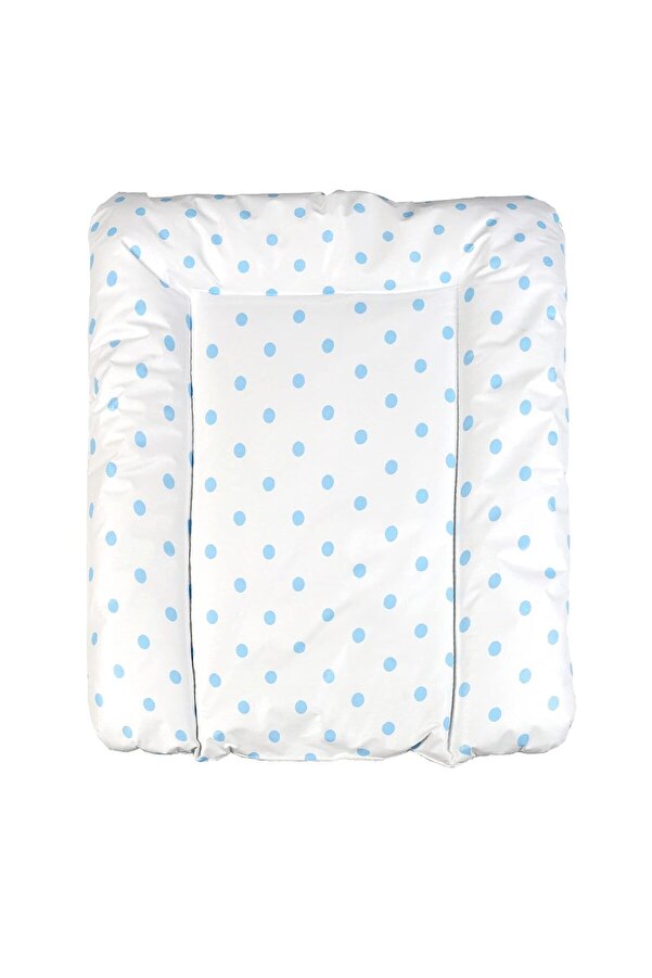 Hype Store baby'ness Elyaf Dolgulu Pvc Alt Değiştirme Minderi, Sıvı Geçirmez, Leke Tutmaz, Puantiyeli, Mavi, 50