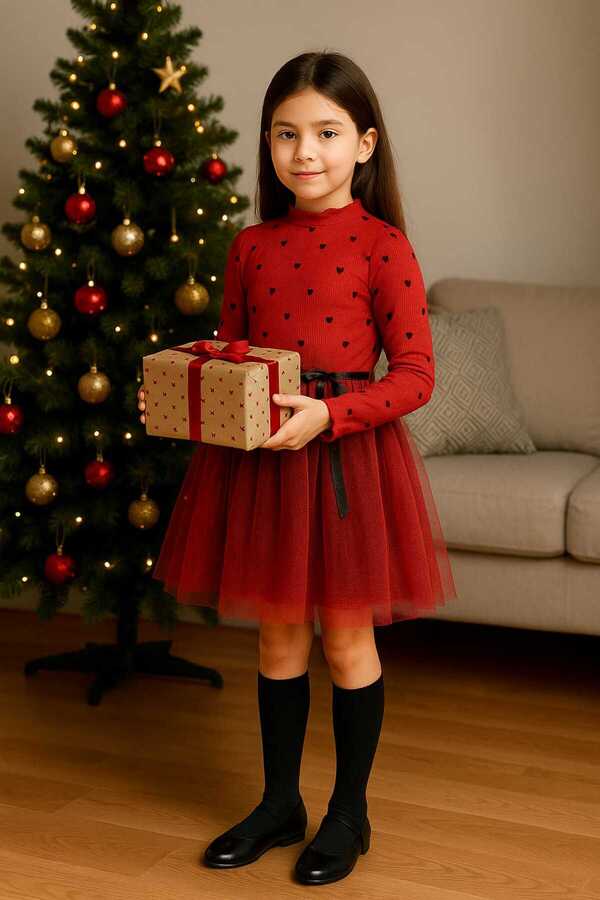 QUESHMA Yeni Yıl Yılbaşı Parti Tüllü Elbise