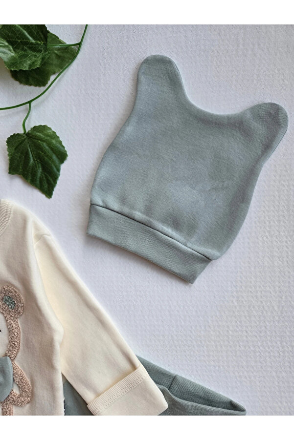 GizaKids %100 Pamuklu 0-3 Ay Yenidoğan Bebek Hastane Çıkışı 3lü Set