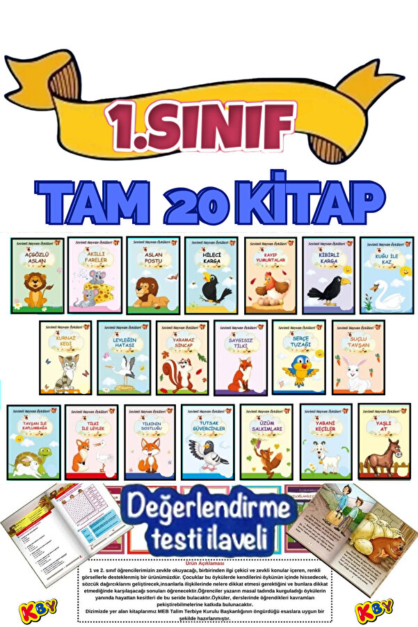 GÖNÜL YAYINCILIK 1. Ve 2. Sınıf Eğitici - Tavsiyeli Masallar 20 Hikaye Setim a5 Boy Resimli