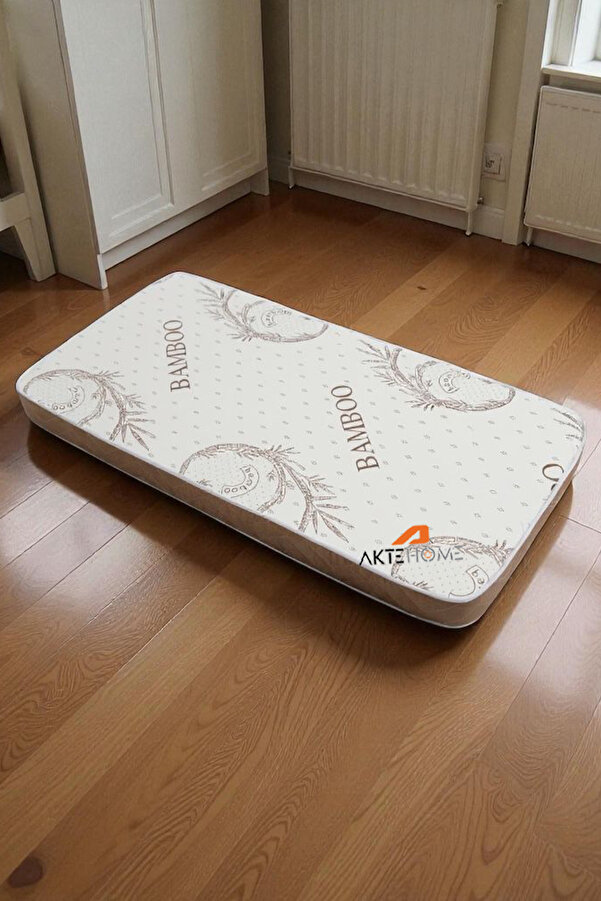 Aktehome Bamboo yatak Ortopedik Sünger Bebek Yatak, Beşik Yatağı, Park Yatak