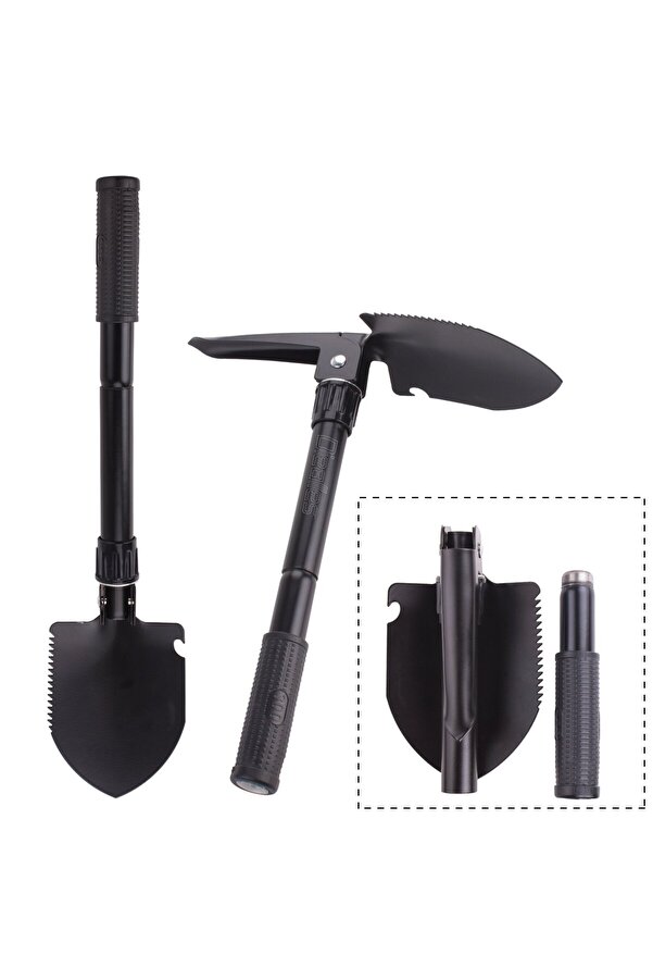 Hype Store Katlanır Kamp Küreği, Çekiç, Çapa, Multitool Kürek Seti