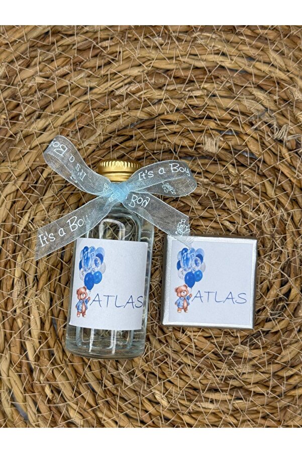 cacagift design Çantalı Çikolata ve Kolonya Setli Hediyelik 15 Adet (Bebek Doğum ve Doğum Günü)