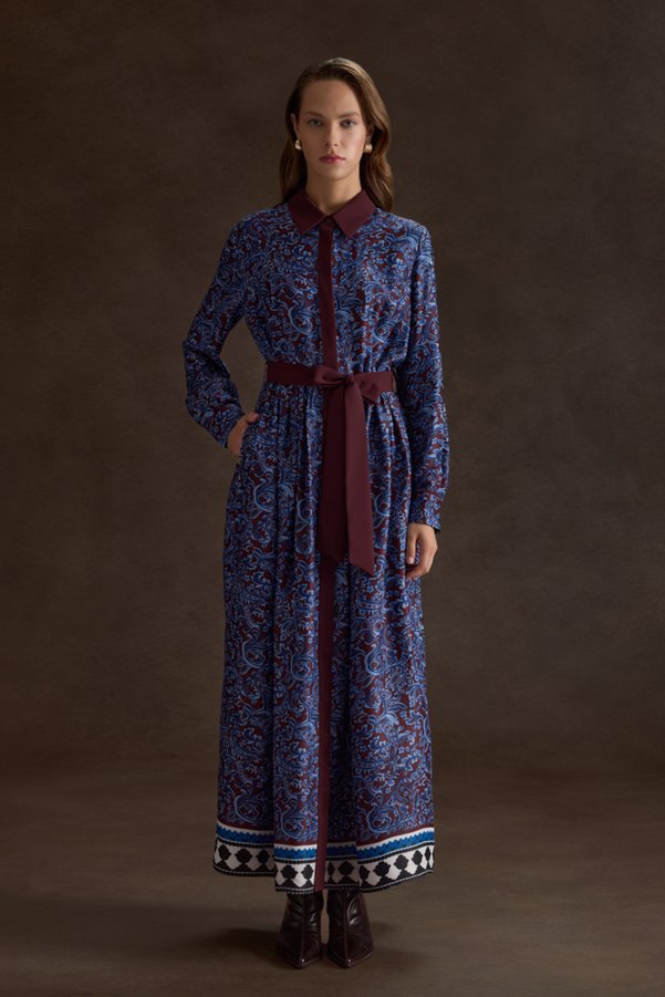 Aker Patterned Viscose Dress