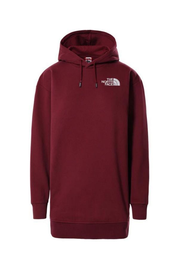 The North Face Oversized Hoodie Hooded Women s Sweatshirt Claret Red Trendyol