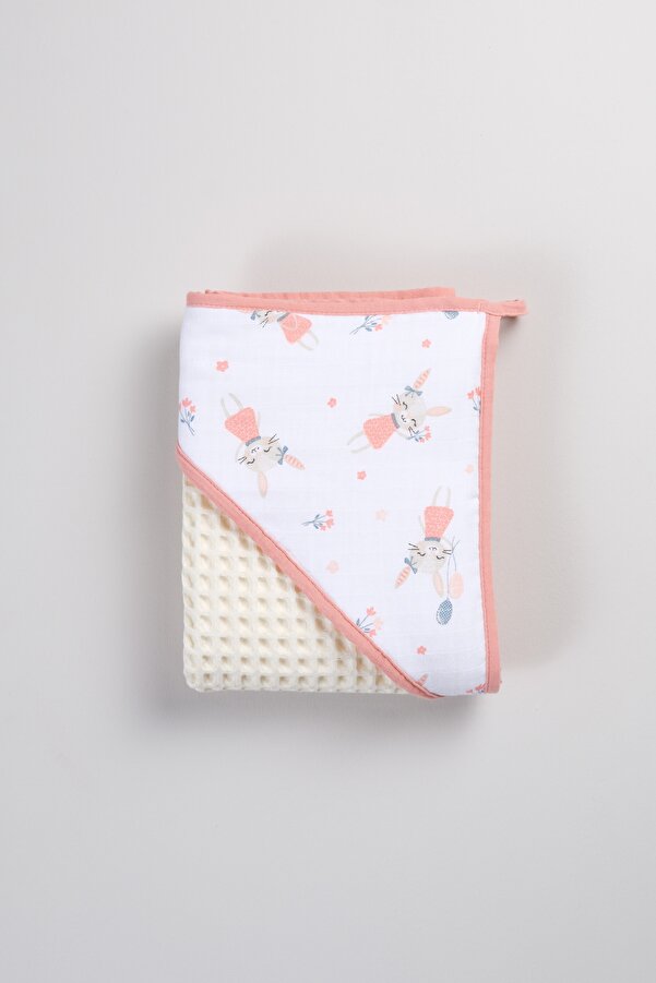 Bondberro Waffle Kumaş %100 Pamuk Bebek ve Çocuk Bornoz Havlu