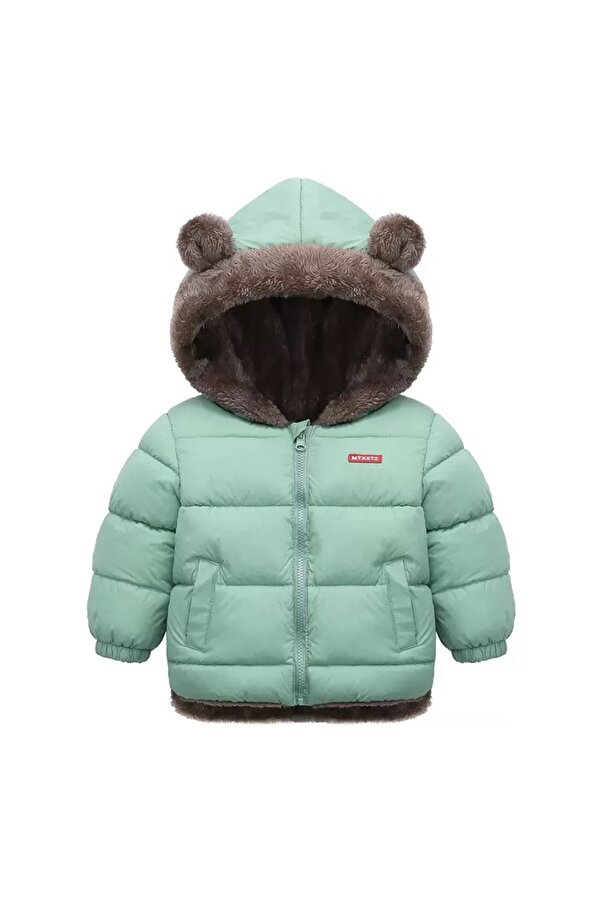 melisam.msg Kız Erkek Çocuk Kış Kalın Sevimli Peluş Mont