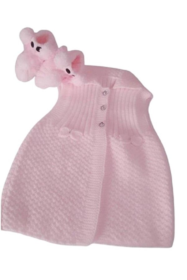 OYUNCAKPARK Örgü Bebe Lüks Minnoş Prenses Modeli Kız Bebek Yelek ve Patiği