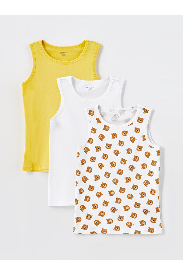 LC Waikiki Özmarka Yeni Sezon Bisiklet Yaka Basic Erkek Bebek Atlet 3'lü