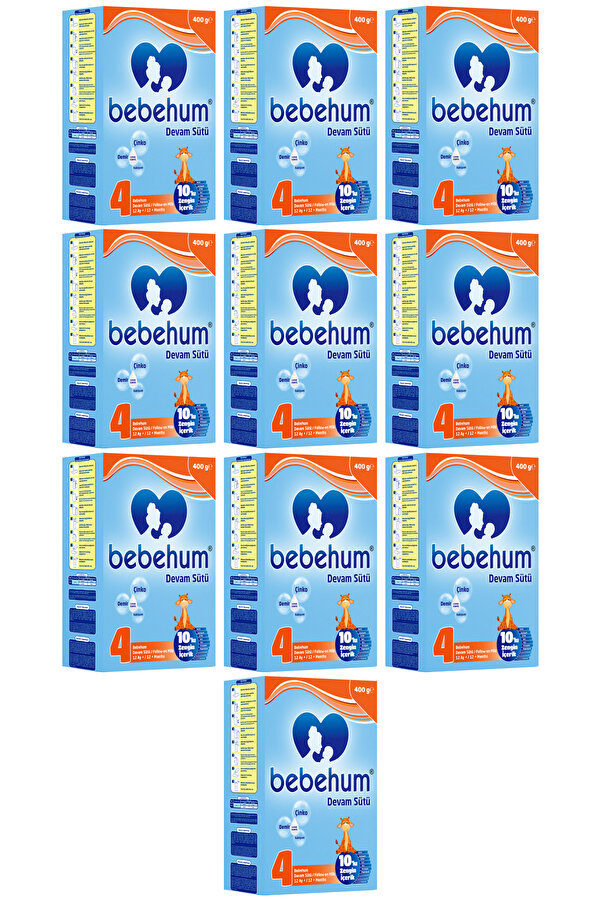 bebehum 4 Devam Sütü 400 gr 12 Ay 10 Adet