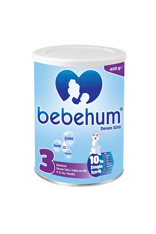 bebehum 3 Numara Teneke Devam Sütü 400 gr 9-12 Ay