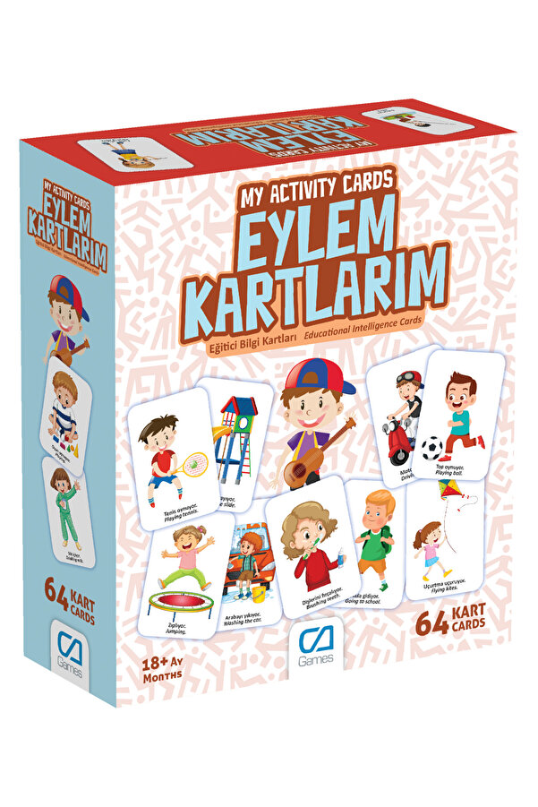 CA Games Eylem Kartları Eğitici Bilgi Kartları 64 Kart