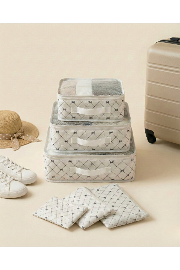 Textia Home 6 Parça Anne Bebek Doğum ve Hastane Çıkış Çantası Seti - Fiyonk