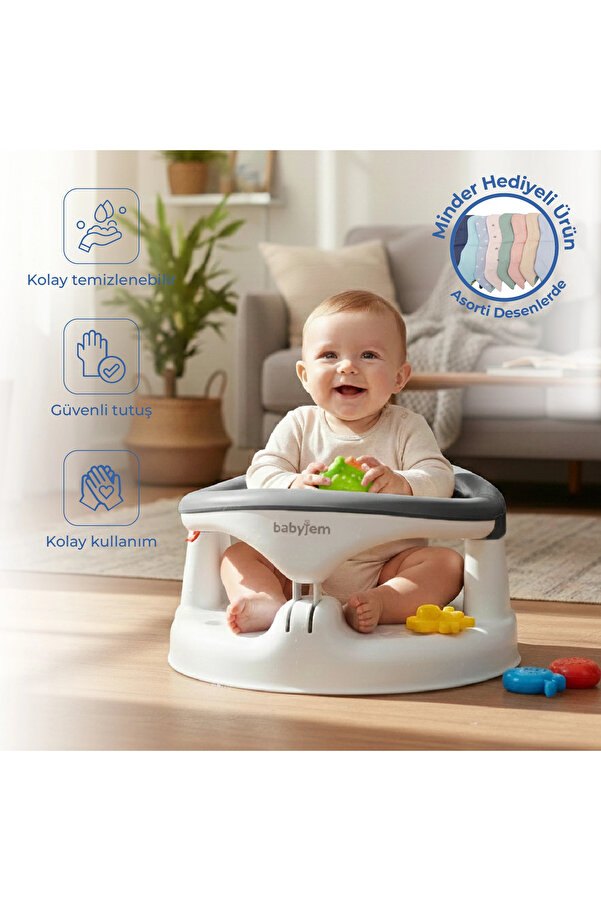 Babyjem Yandan Açılır Mama Oturağı & Minder 2'li Set