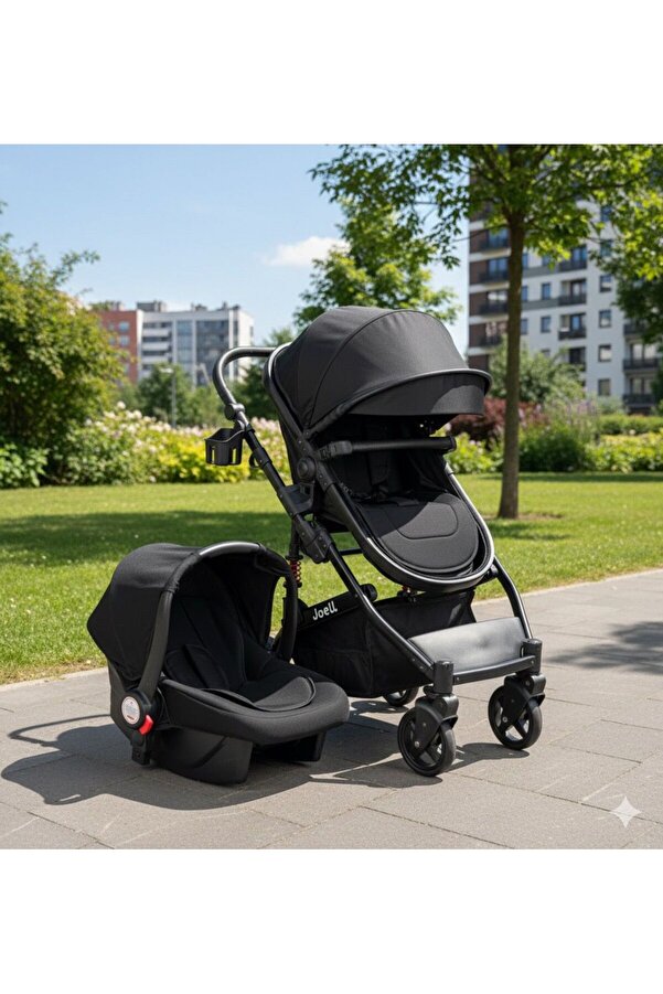 Mamma MARKA JOELL TRV 6 in 1 Yeni Nesil Mama Tablalı Çift Yönlü Amortisörlü Travel Sistem Bebek Arabası