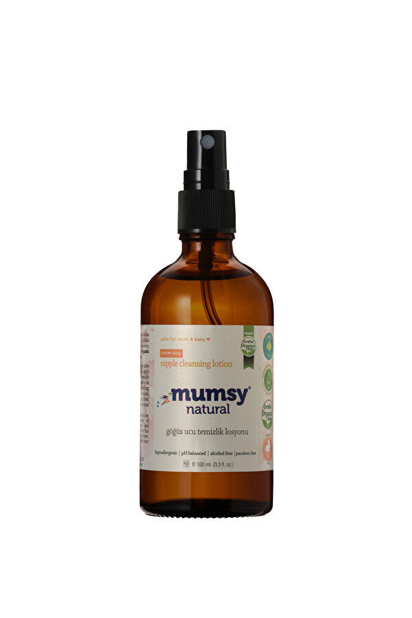 Mumsy Natural Göğüs Ucu Temizlik Losyonu 100 ml Hassas Ciltler Doğal Organik Bitkisel Çatlak ve Tahriş Karşıtı