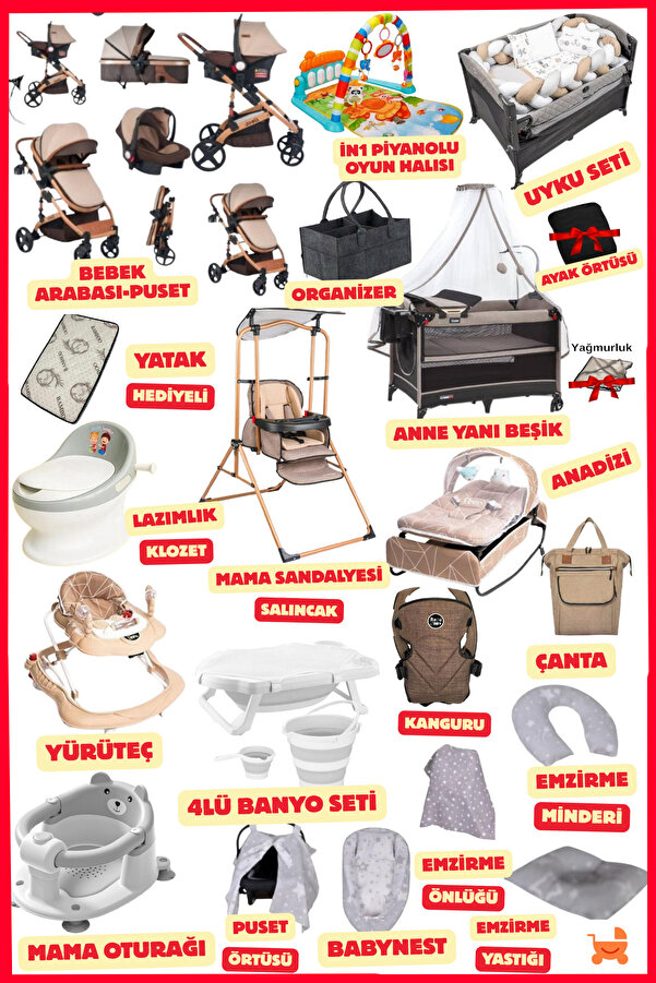 ÖYKÜ BEBEK DUNYASI Bu Sette Sadece Bebeğniz Eksik Vektör Optima Yeni Doğan Bebek Çeyiz Seti (36 Parça) Bebeğiniz İçin