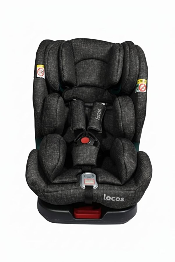 locos 360 Derece Dönebilen (0-36) kg İsofixli Çocuk Oto Koltuğu Siyah