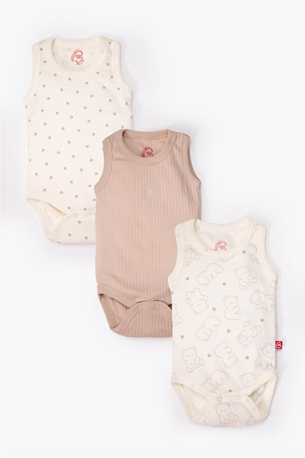 Bebetto ATLET BODY 3LÜ (CUTE BEAR) BEJ