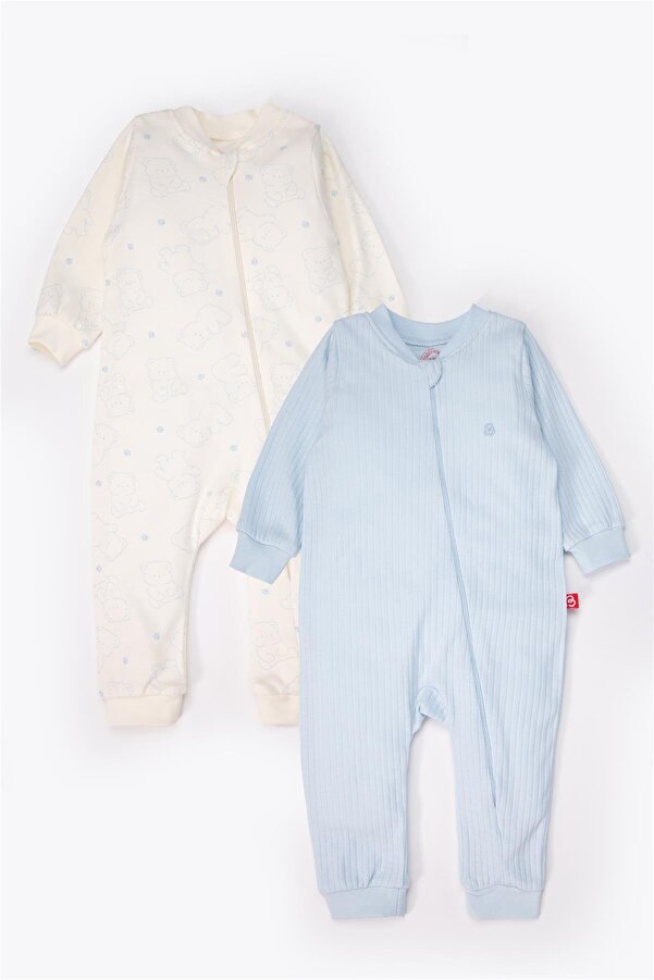 Bebetto ELDİVENSİZ PATİKSİZ TULUM 2Lİ (CUTE BEAR) MAVİ