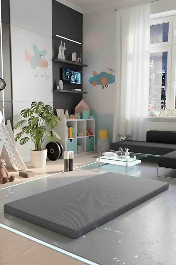 RevuBaby Çocuk Jimnastik Minderi 60x120x5 Cm 600 Denye Sıvı Geçirmez Kumaş Kaydırmmaz Yıkanabilir