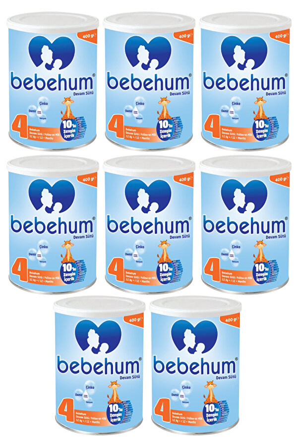 bebehum 4 Numara Teneke Devam Sütü 400 gr 12 Ay x8 Adet