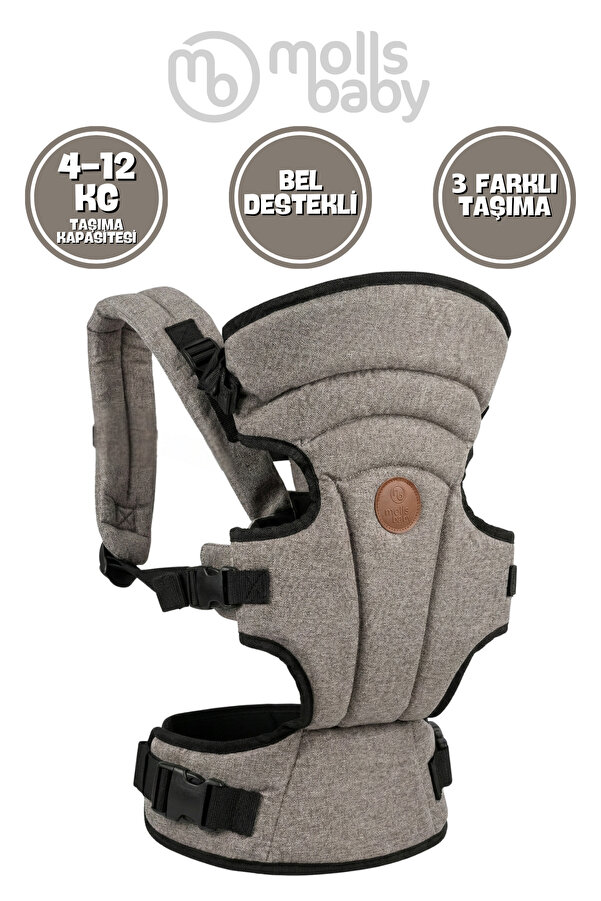 Molls Baby Premium Bel Destekli Kanguru 4-12 KG BABY CARRIER