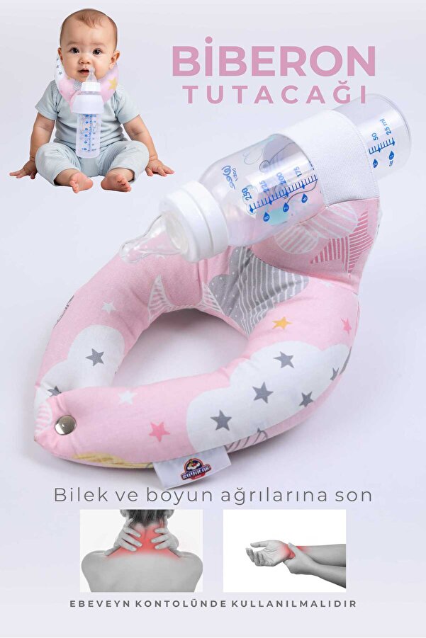 Umaybebek Pratik Bebek Beslenme, Biberon Tutucu, Emzirme Kolaylaştırıcı, Emzirme Yastığı, Yumuşak, Lastikli