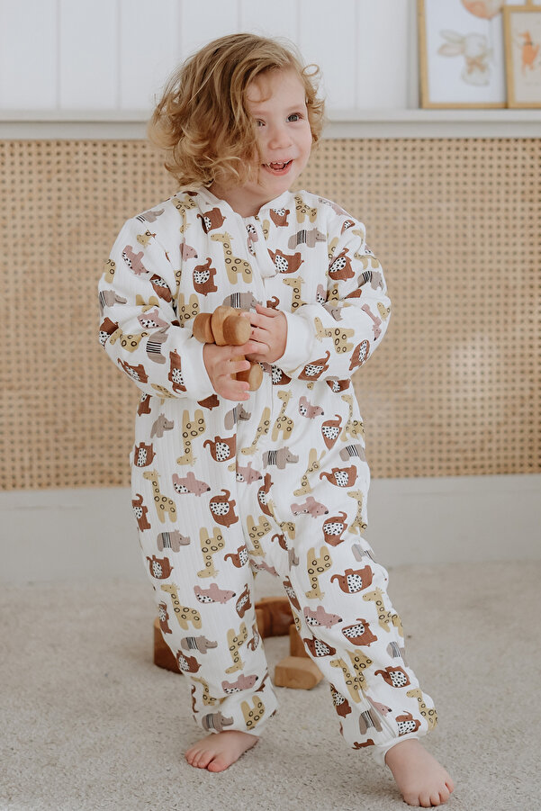 Lilabio Kız Erkek Çocuk 1.5-2 Tog Desenli Uyku Tulumu