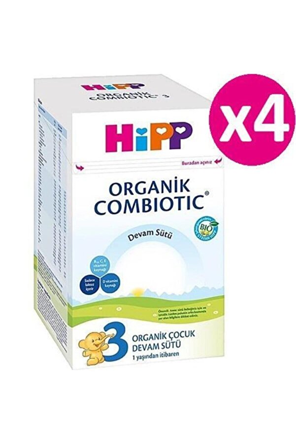 Hipp NO:3 COMBİOTİC DEVAM BEBEK SÜTÜ 800 GR 4 ADET