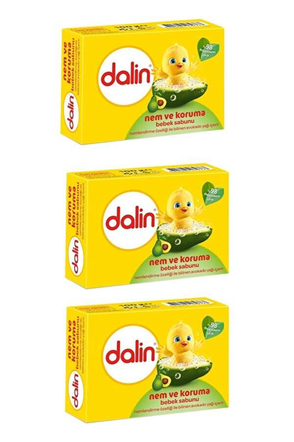 Dalin Avokadolu Nem ve Koruma Bebek Sabunu 3 x 100 gr