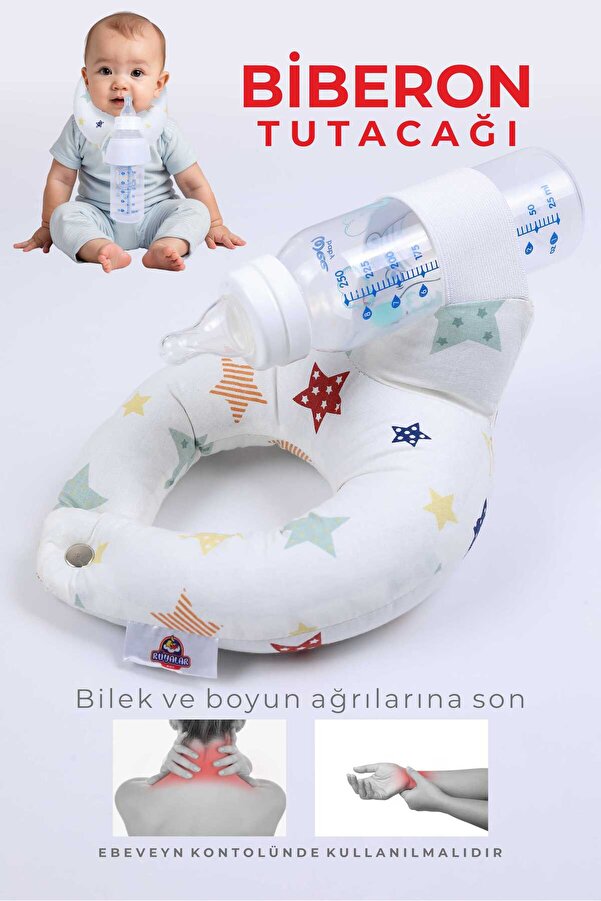 Umaybebek Pratik Bebek Beslenme, Biberon Tutucu, Emzirme Kolaylaştırıcı, Emzirme Yastığı, Yumuşak, Lastikli